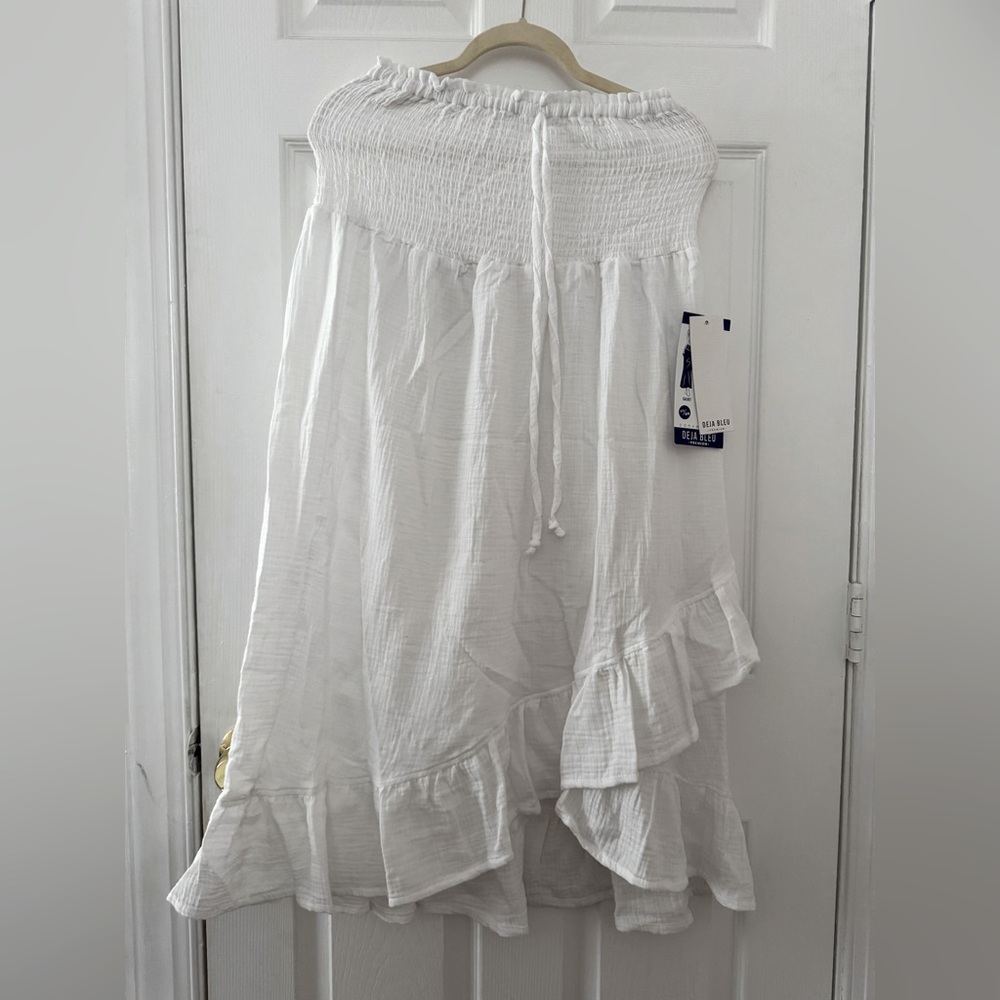 White Ruffled Women's Convertible Skirt